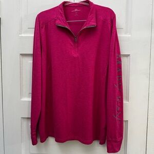 Mary Kay Vansport Quarter Zip Pullover Womens XL Pink Long Sleeve Top